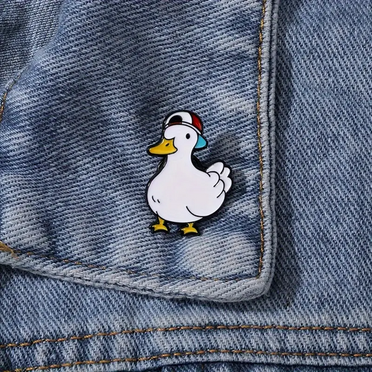 Dancing Duck with Hat – Zinc Alloy Enamel Pin