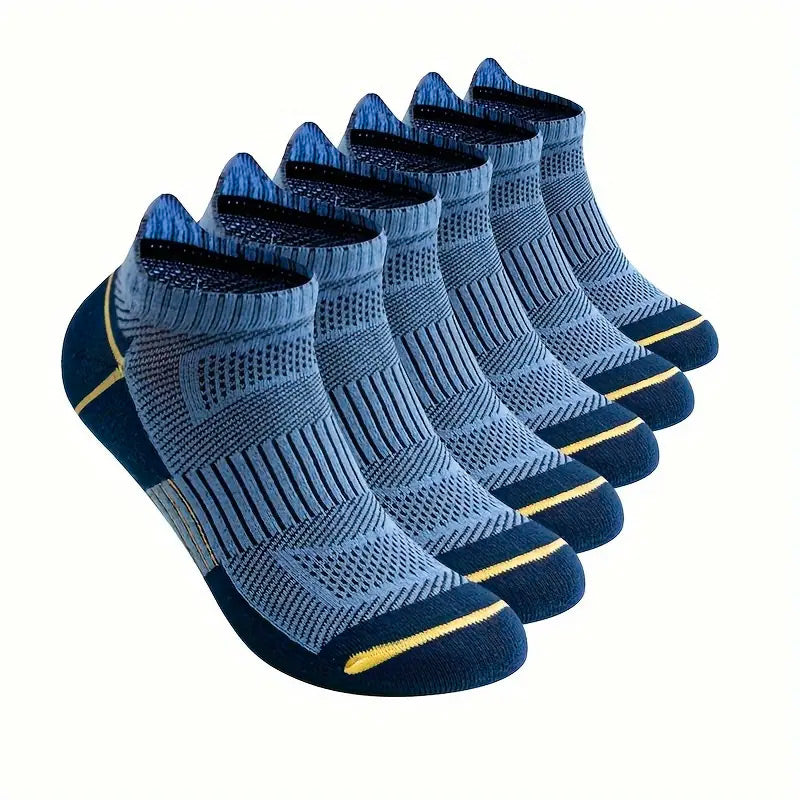 3 Pairs Mens Premium Knit Low Cut Sport Socks (Blue or Grey) US size 6-10