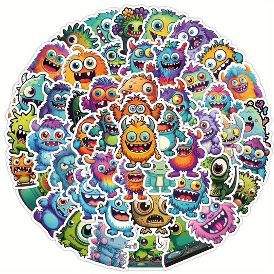 5 pcs of Random Little Monster Vinyl Stickers