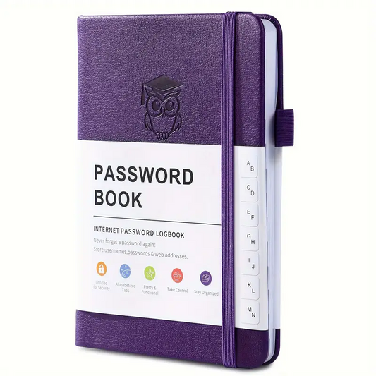The Ultimate Password Keeper Book with Alphabetical Tabs – 6" x 4"